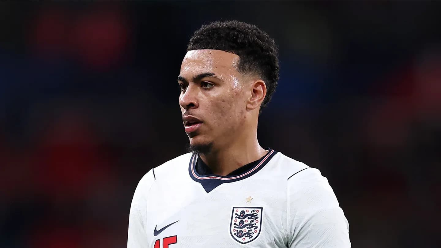 Jugador de Inglaterra en el campo durante partido