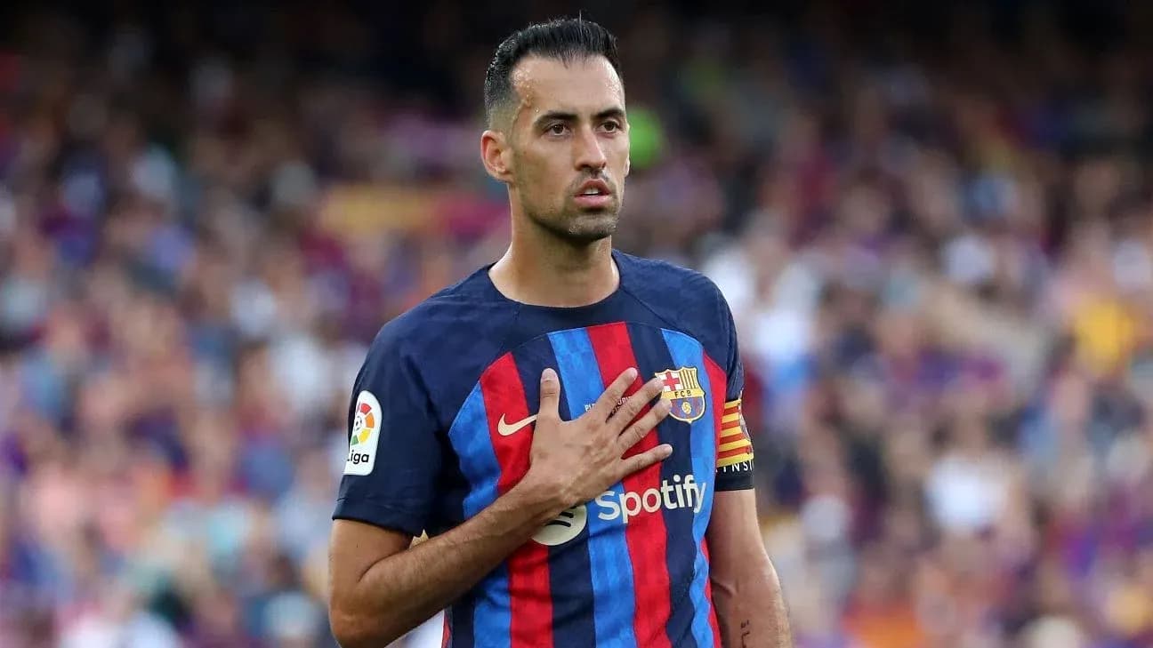 Jugador de FC Barcelona durante partido en el estadio