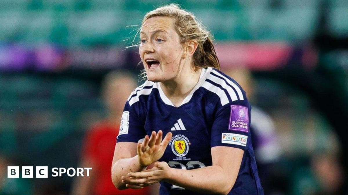 Jugadora de Escocia en acción durante un partido