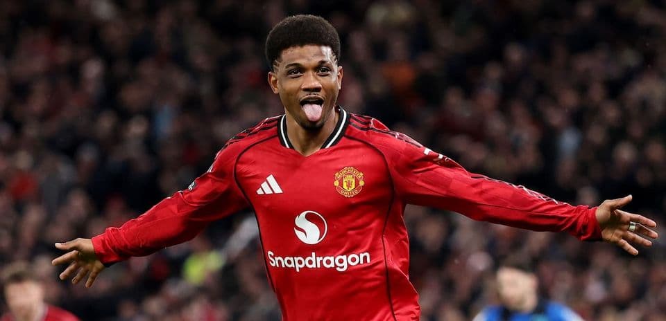 Jugador de Manchester United celebrando un gol