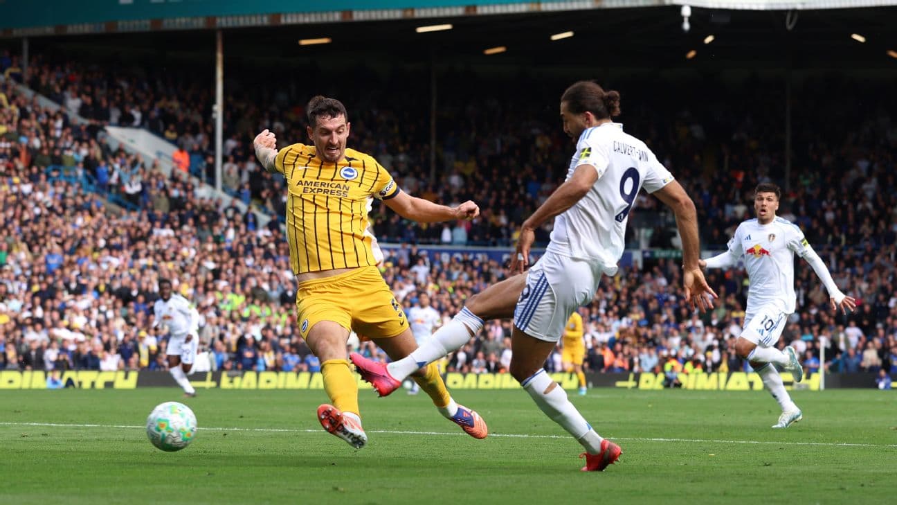 Acción del partido Leeds contra Brighton