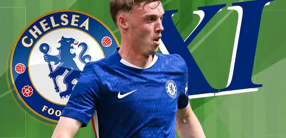 Jugador de Chelsea corriendo con el logo del club