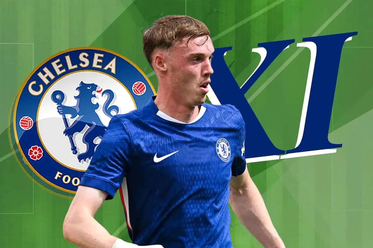 Jugador de Chelsea corriendo con el logo del club
