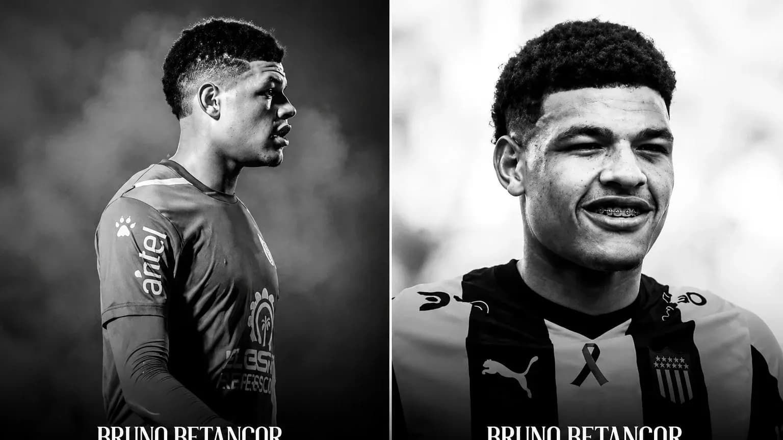 Bruno Betancor en dos poses distintas de juego