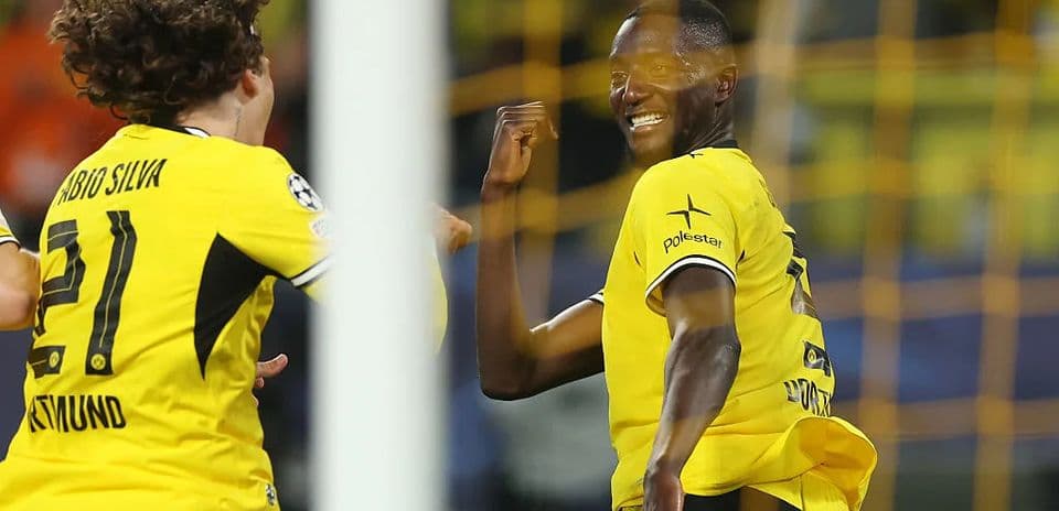 Jugadores de Borussia Dortmund celebrando un gol