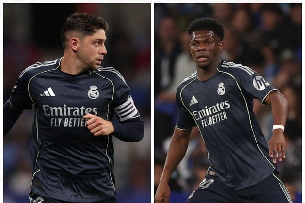 Jugadores del Real Madrid en acción durante el partido