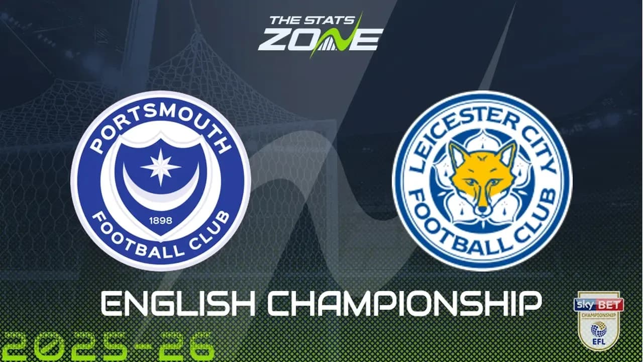 Logos de Portsmouth y Leicester City en Championship