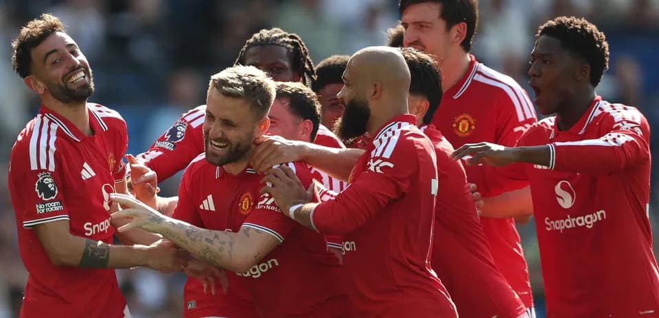 Jugadores del Manchester United celebrando un gol