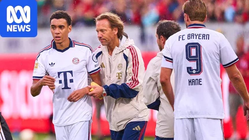 Jugadores de Bayern Múnich en el banquillo durante partido
