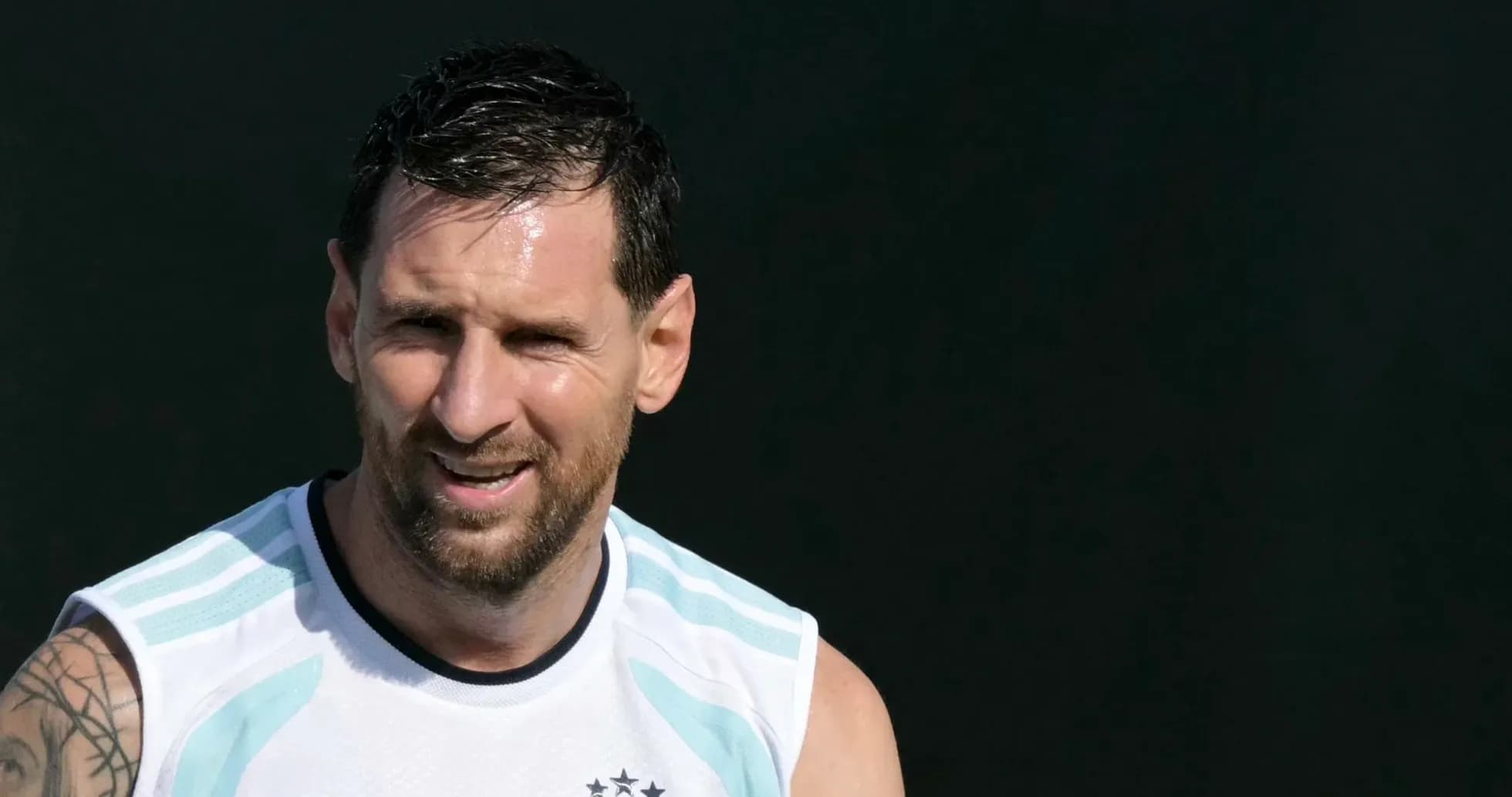 Lionel Messi durante una sesión de entrenamiento