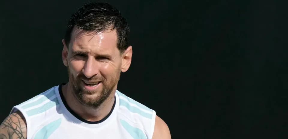 Lionel Messi durante una sesión de entrenamiento
