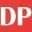 Logotipo con las letras D y P en rojo