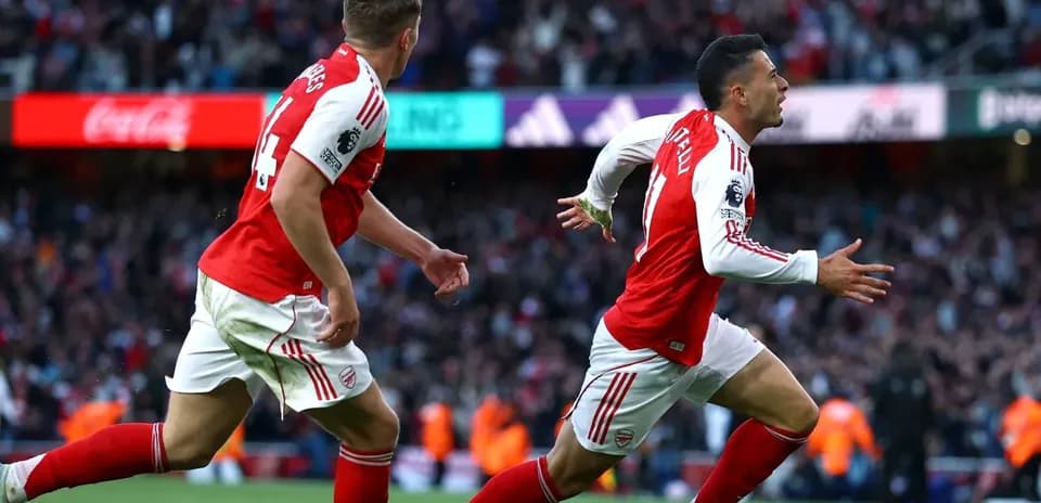 Jugadores del Arsenal celebrando un gol