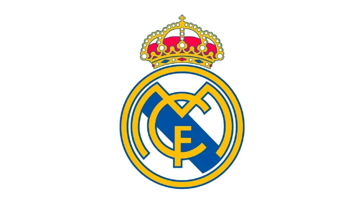 Logotipo del Real Madrid con corona en la parte superior