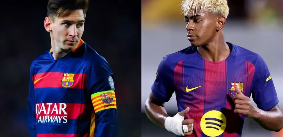 Dos jugadores de Barcelona en sus camisetas de equipo