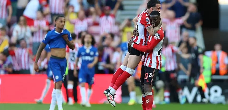Jugadores de Sunderland celebrando un gol