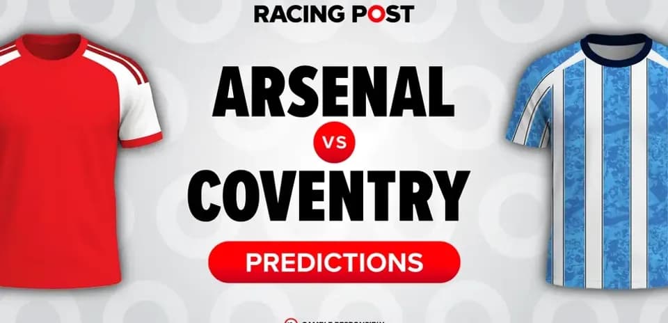 Camisetas de Arsenal y Coventry con texto de predicciones