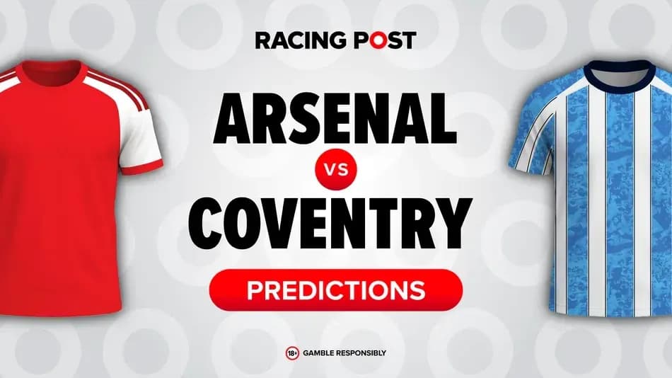 Camisetas de Arsenal y Coventry con texto de predicciones