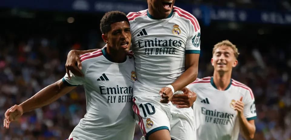 Jugadores del Real Madrid celebrando un gol