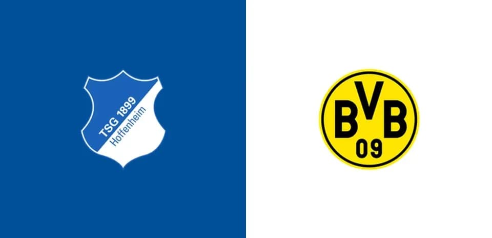 Logos de TSG Hoffenheim y Borussia Dortmund