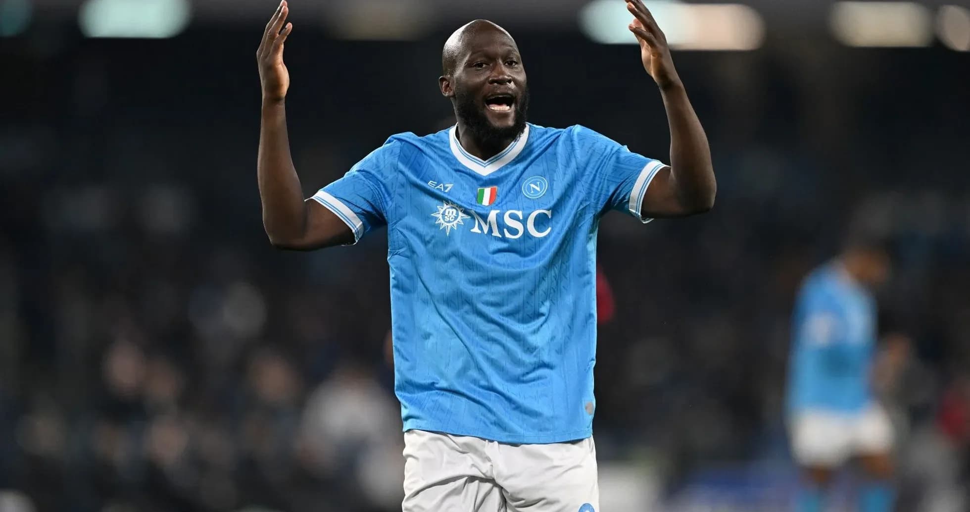 Jugador de Napoli celebrando durante el partido