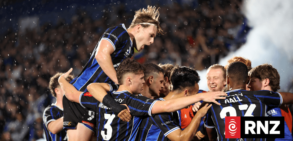 Jugadores celebrando un gol en partido de rugby