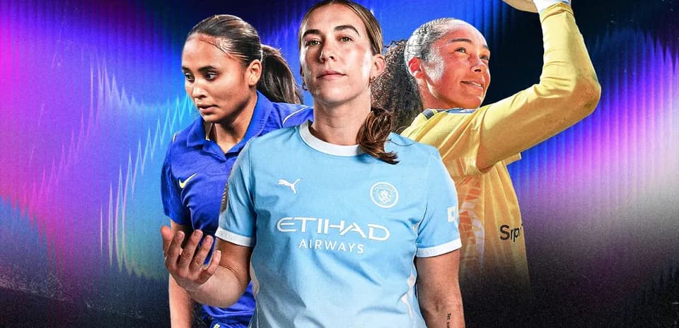Jugadora de fútbol con camiseta de Manchester City