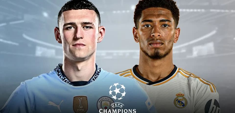 Jugadores de Manchester City y Real Madrid