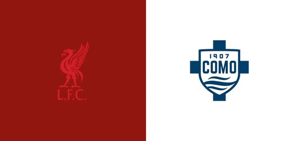 Logos de Liverpool FC y Como 1907