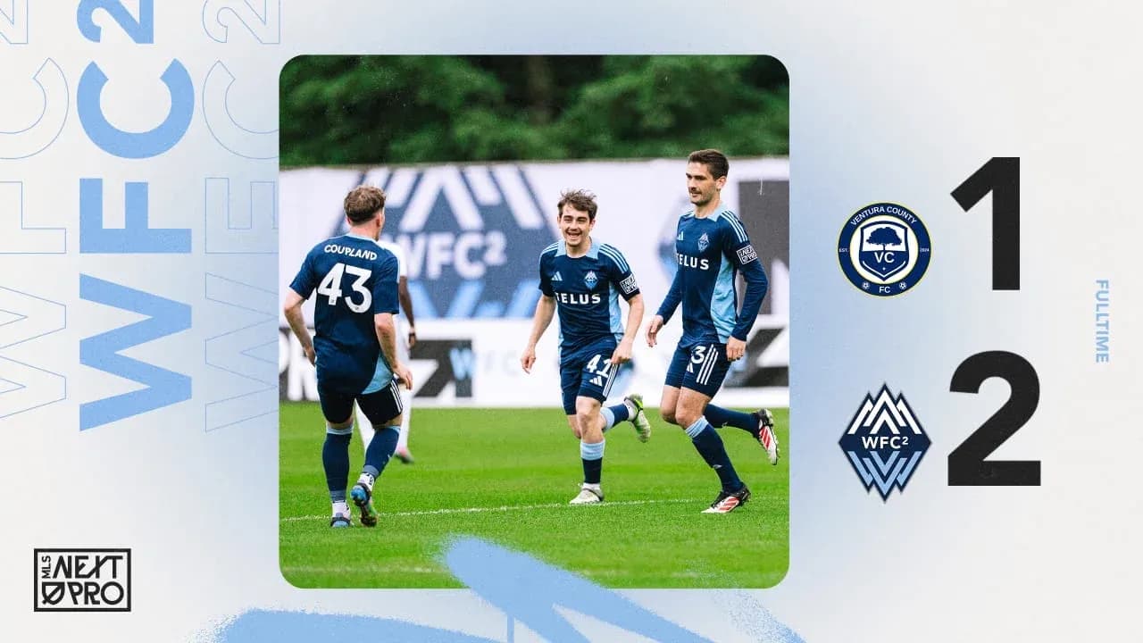 Jugadores de Vancouver Whitecaps II celebrando un gol
