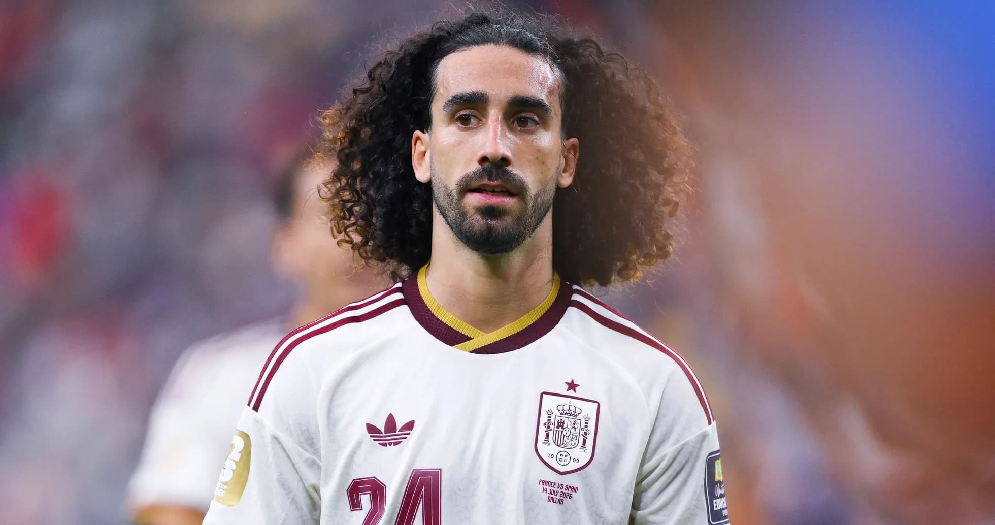 Jugador de España en el campo durante partido
