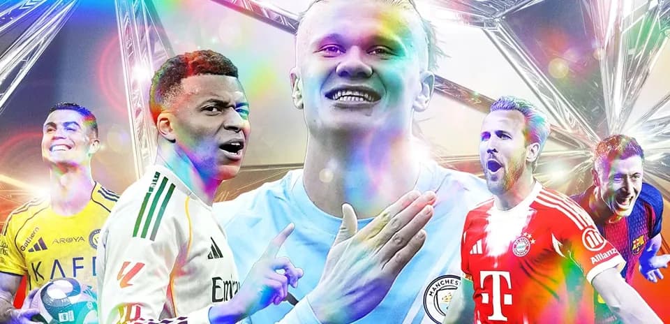 Jugadores de fútbol destacados en fondo colorido
