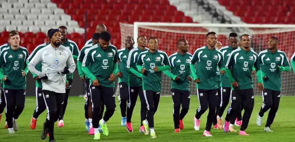 Entrenamiento de la selección sudafricana de fútbol