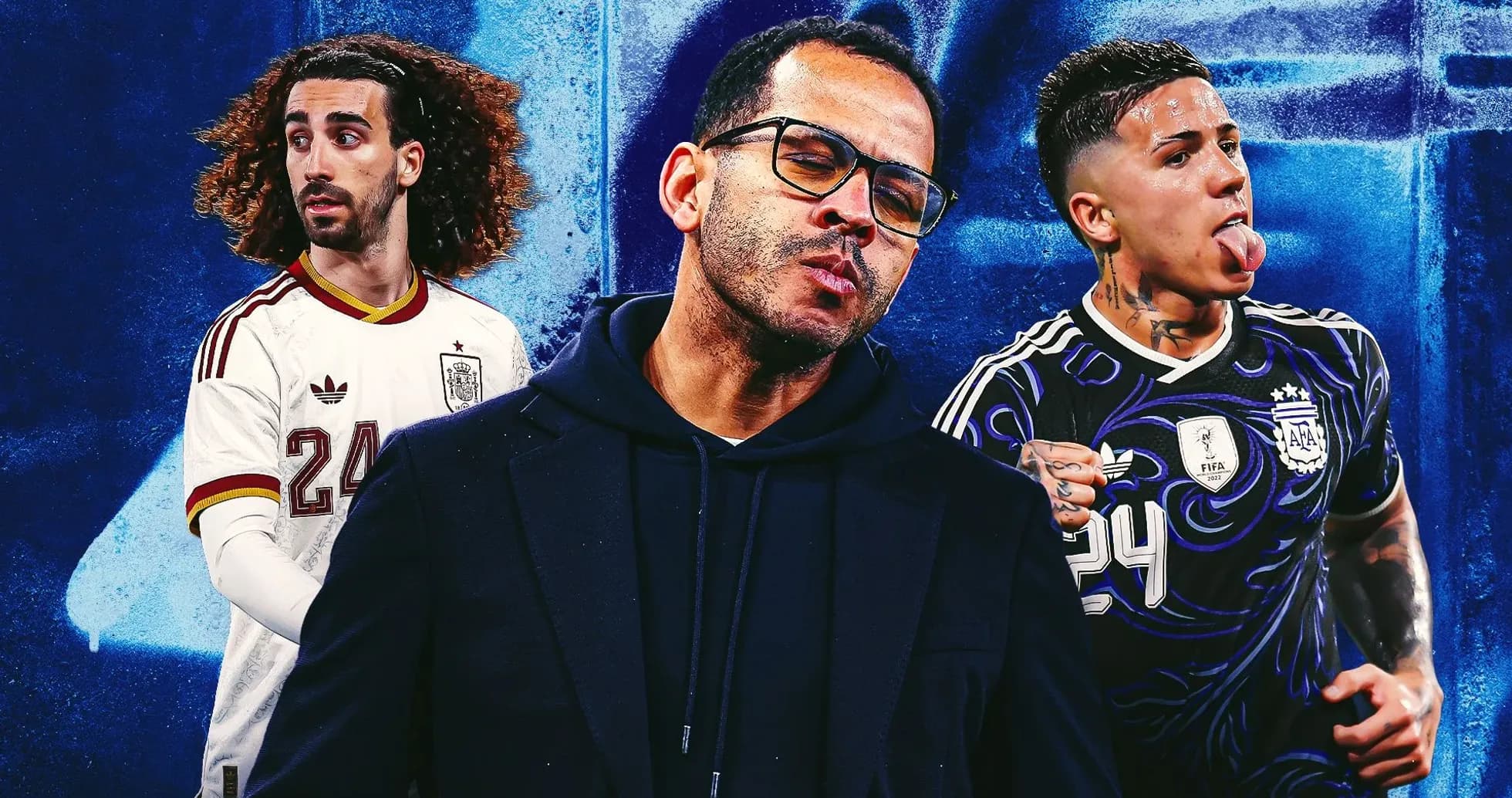 Jugadores de España y Argentina junto a un entrenador