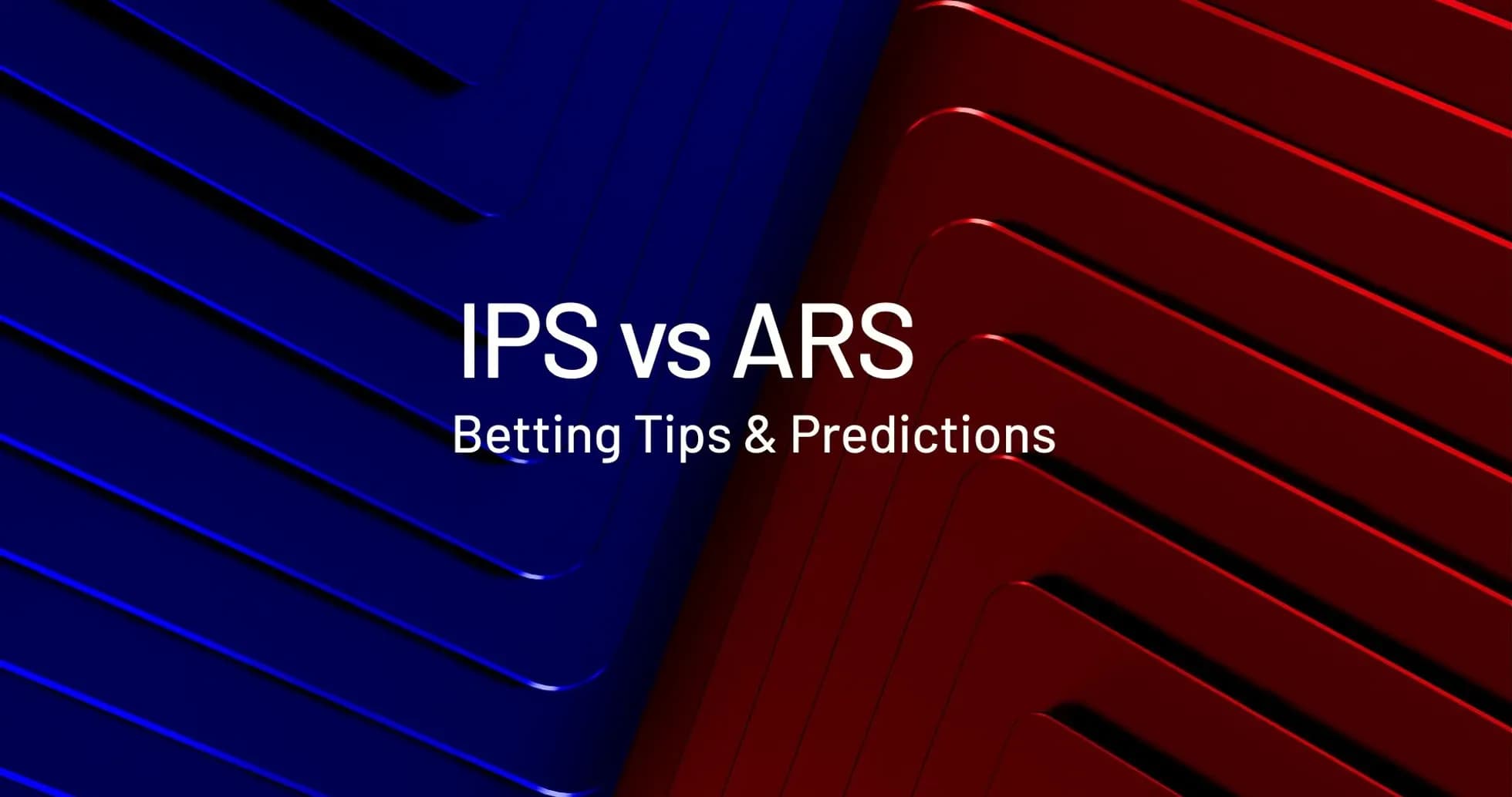 Diseño gráfico de IPS contra ARS con texto