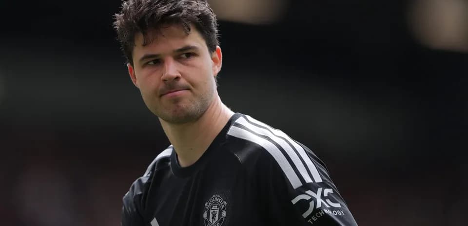 Portero de Manchester United en el campo de juego