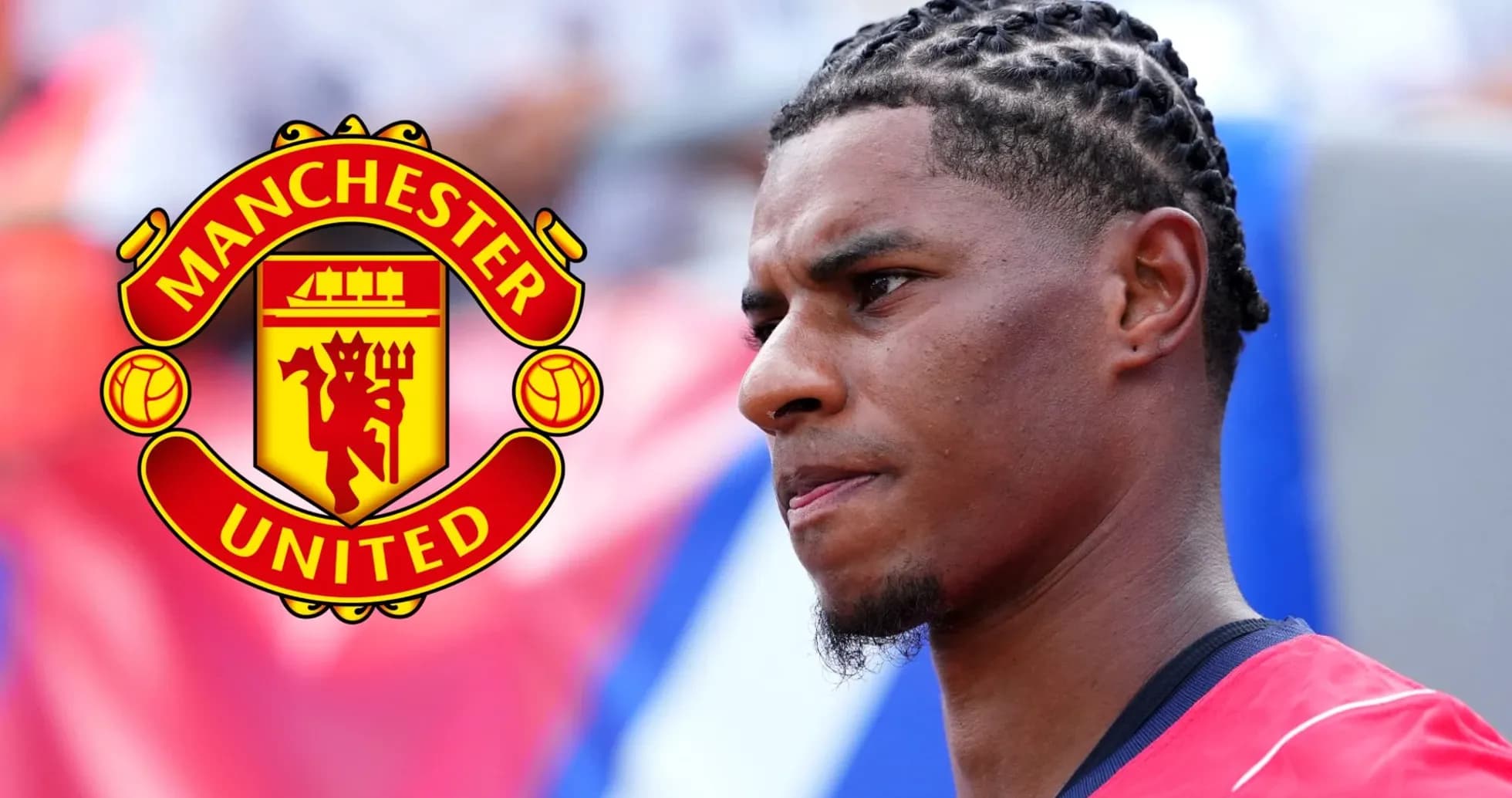 Jugador de Manchester United en el campo