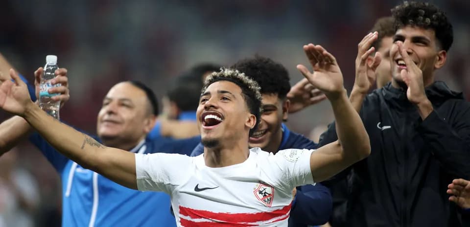 Jugadores del Zamalek celebrando una victoria en el campo