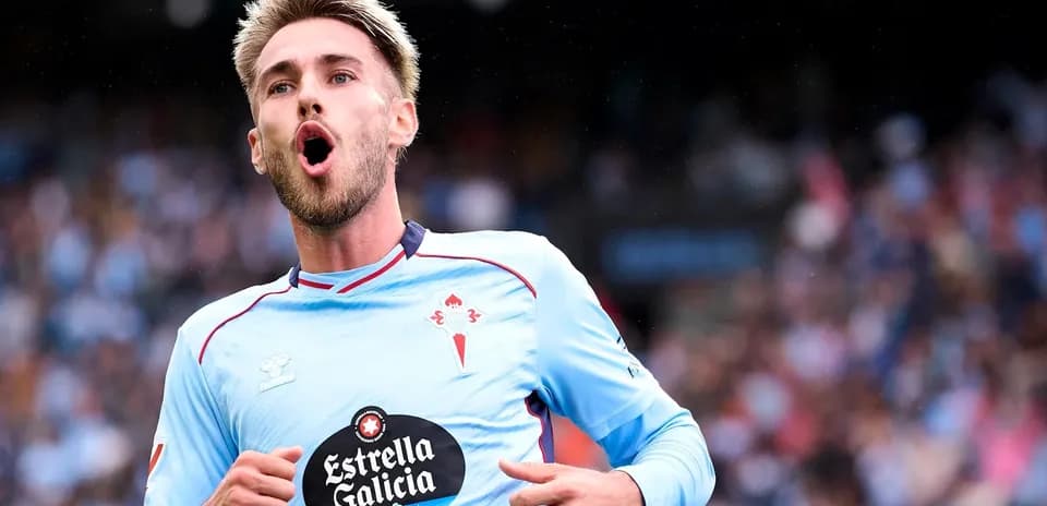 Jugador de Celta de Vigo celebrando un gol