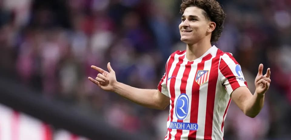 Jugador de Atlético de Madrid celebrando un gol