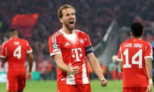 Harry Kane celebrando un gol con Bayern München
