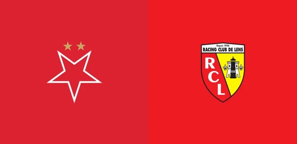 Logos de equipos: Estrella Roja y Racing Club de Lens