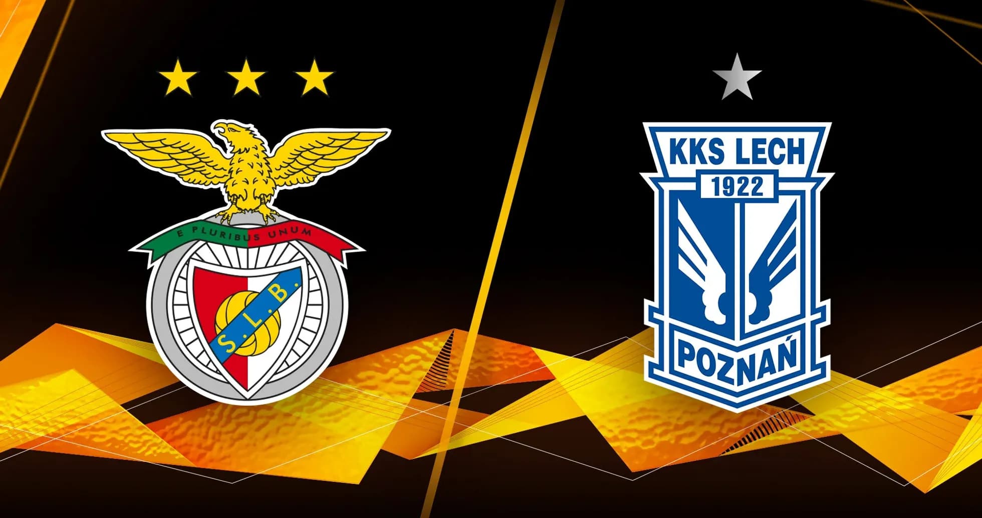 Logos de Benfica y Lech Poznan