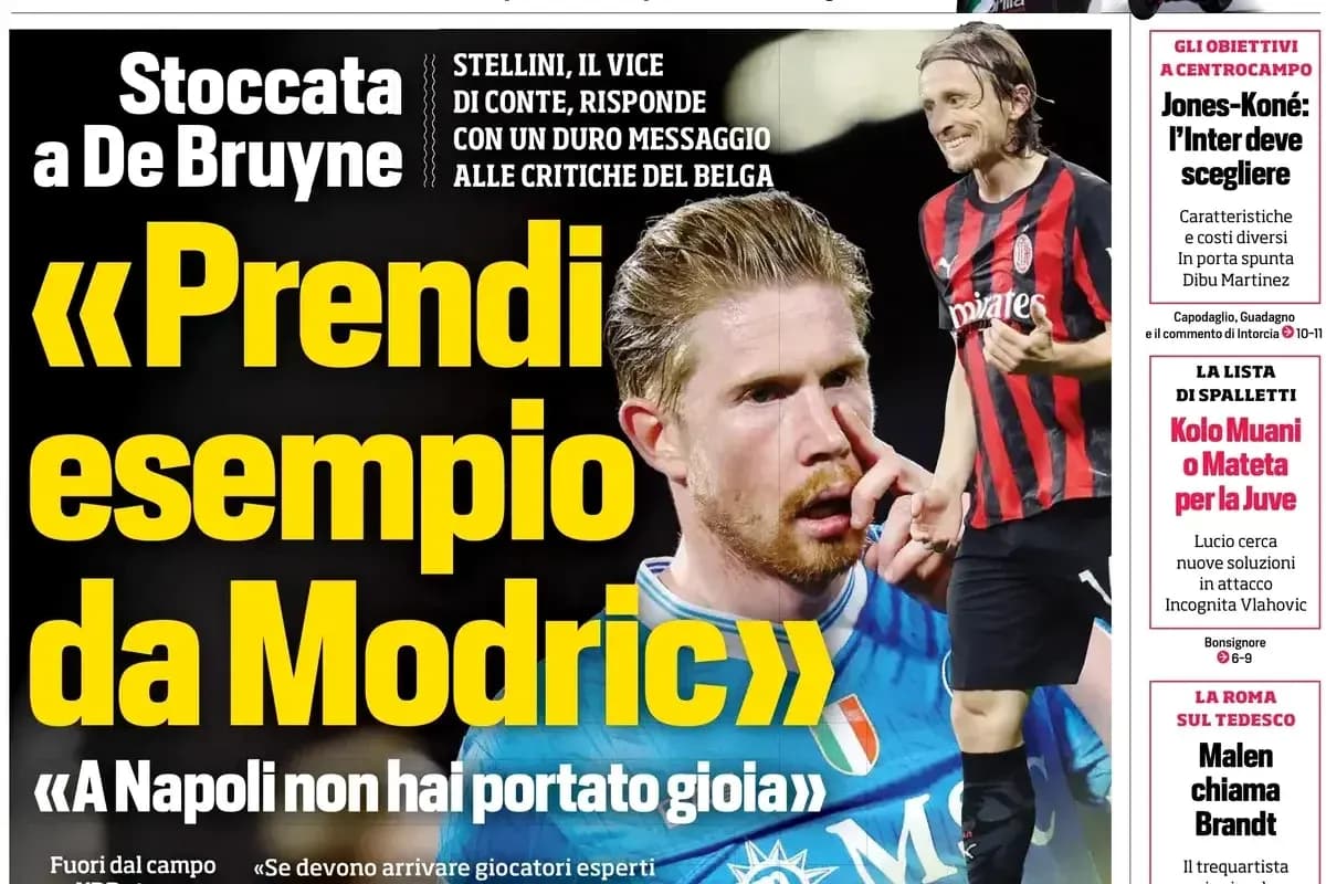 Kevin De Bruyne y Luka Modric en portada de periódico