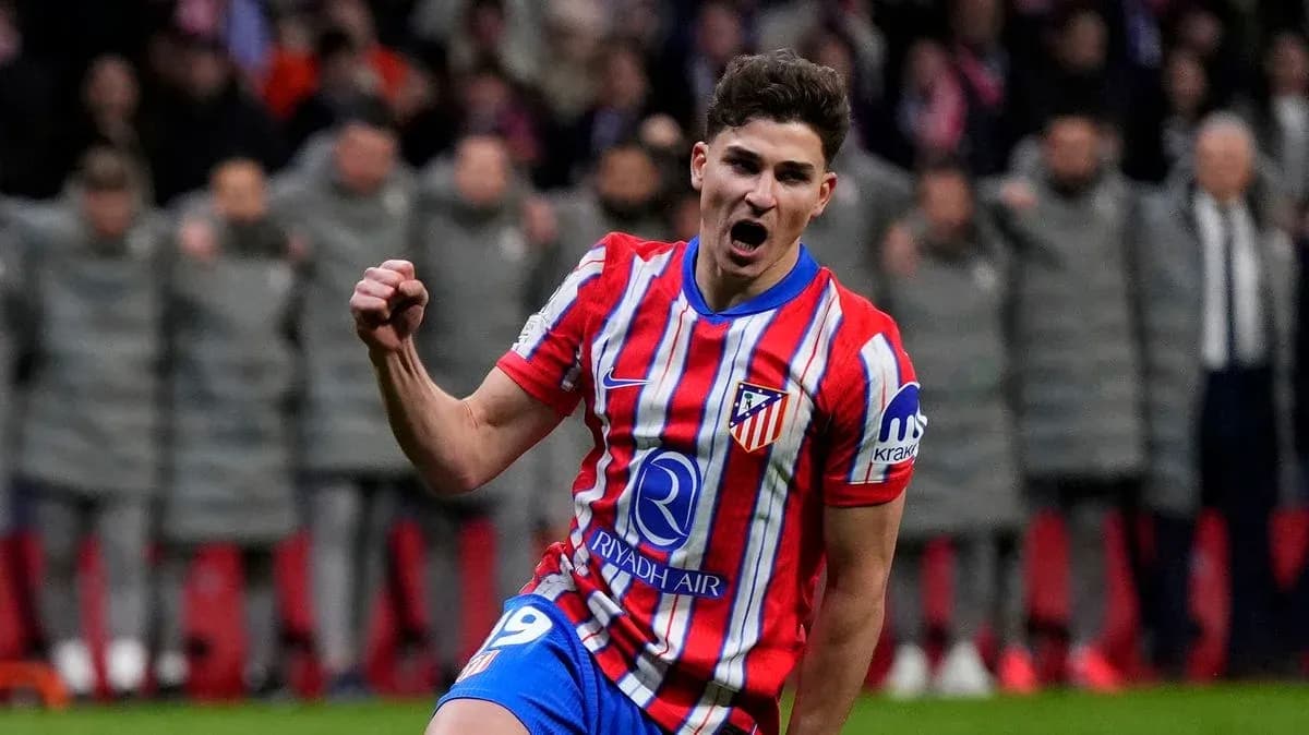 Jugador de Atlético de Madrid celebrando un gol