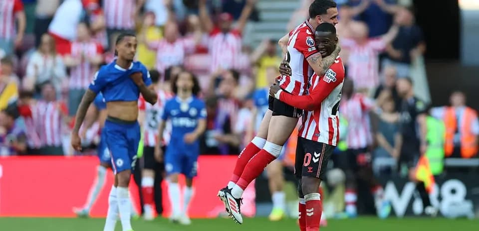 Jugadores de Sunderland celebrando un gol