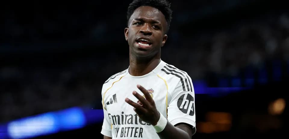 Vinícius Jr. gesturing during a match
