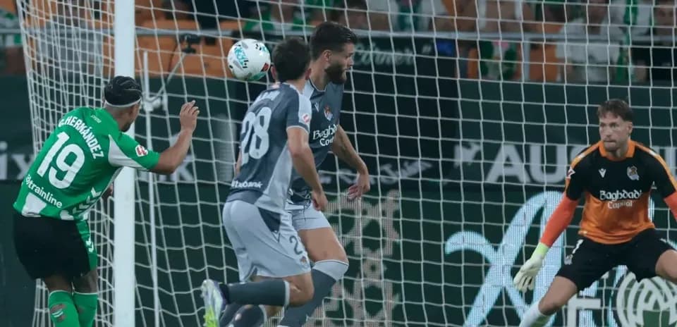 Gol de G. Hernández en el partido