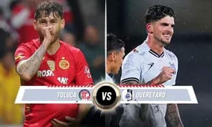 Jugadores de Toluca y Querétaro en el partido