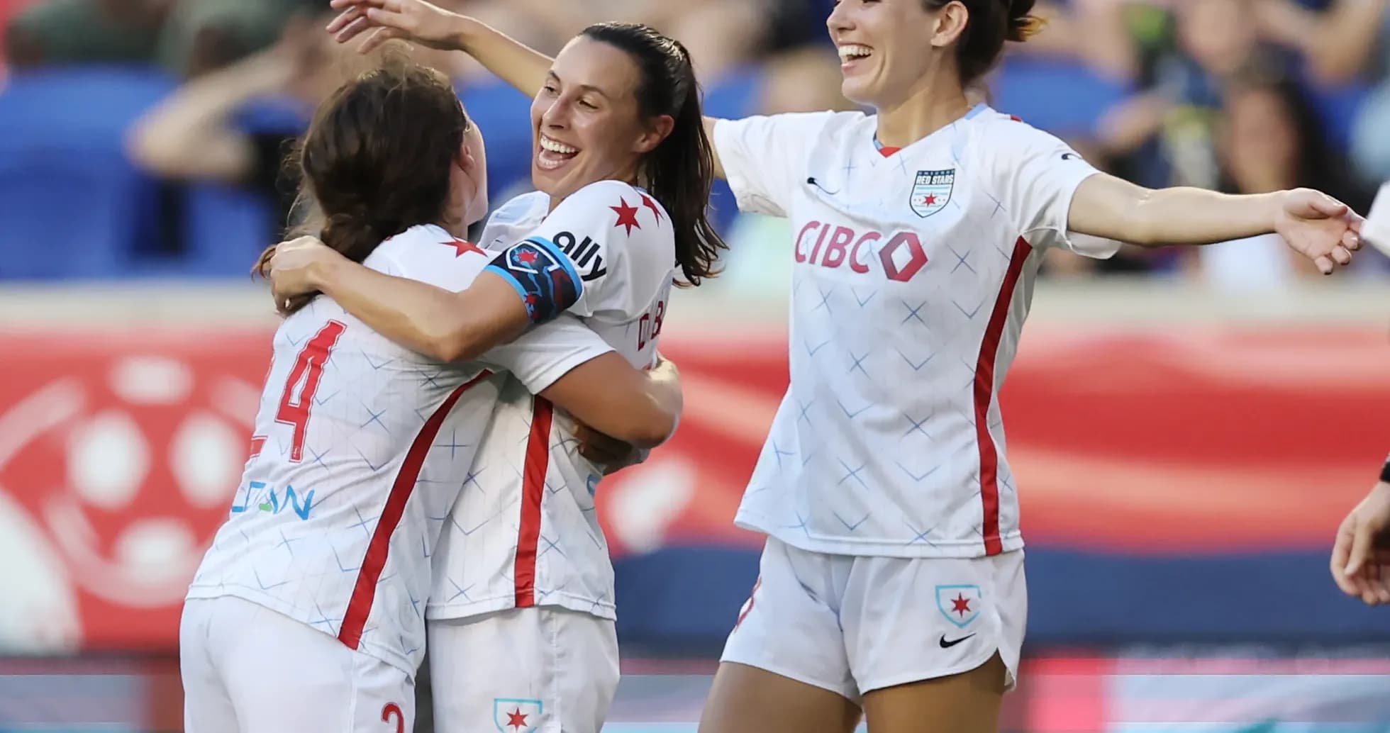 Jugadoras del Chicago Red Stars celebrando un gol